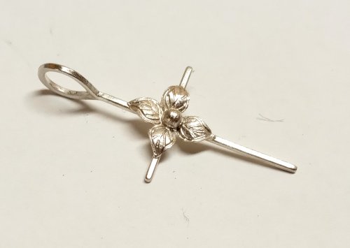 Judy Larson's Small Embellished Classic Cross - , Metalwork, Dapping, Dapping Jewelry, Tumbling, Tumble, Tumbling Jewelry, Butane Torch, Soldering, Solder, Add chain